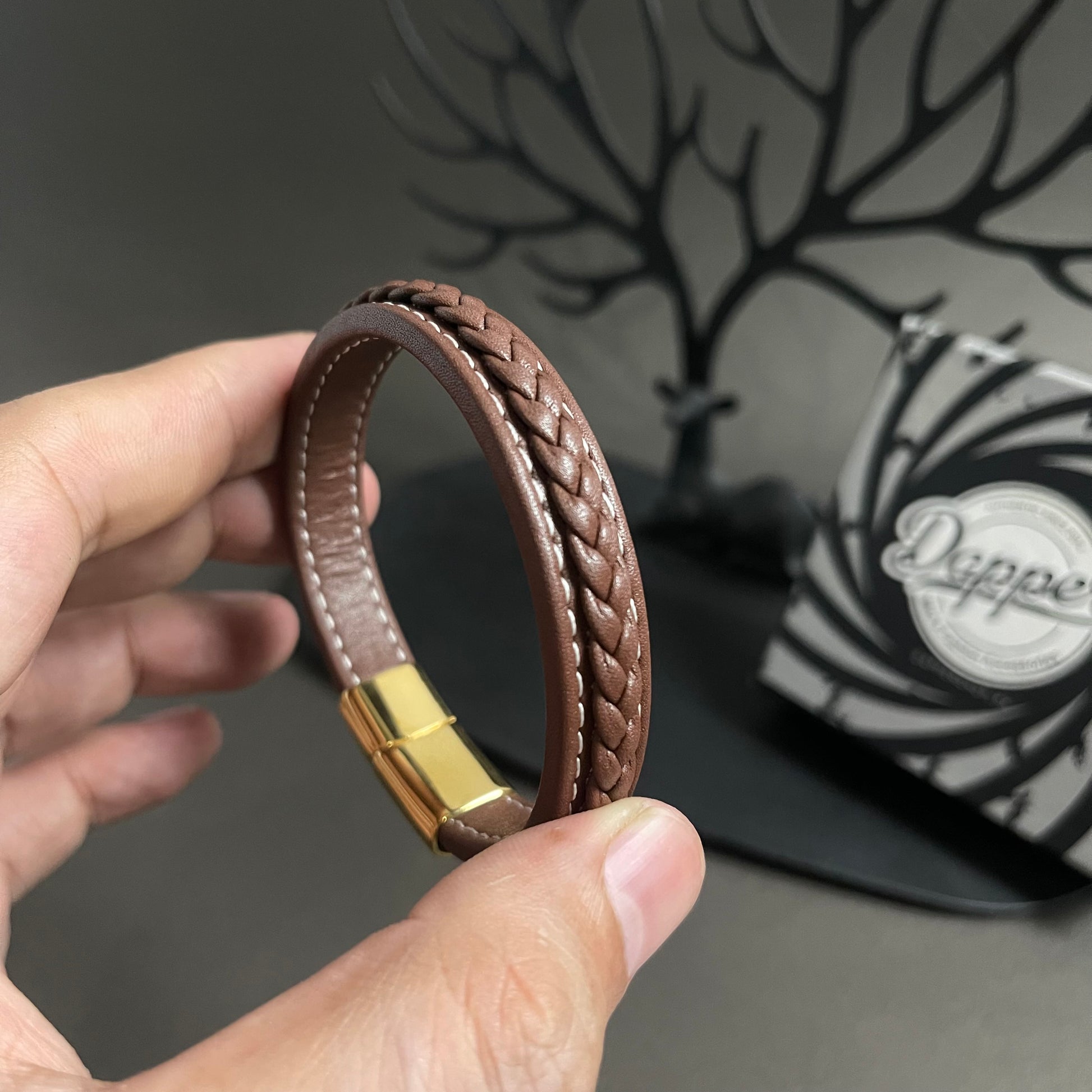 Brown Leather Bracelet for men boys online in Pakistan
