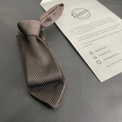 Brown Pointed Knitted Neck Tie in Pakistan