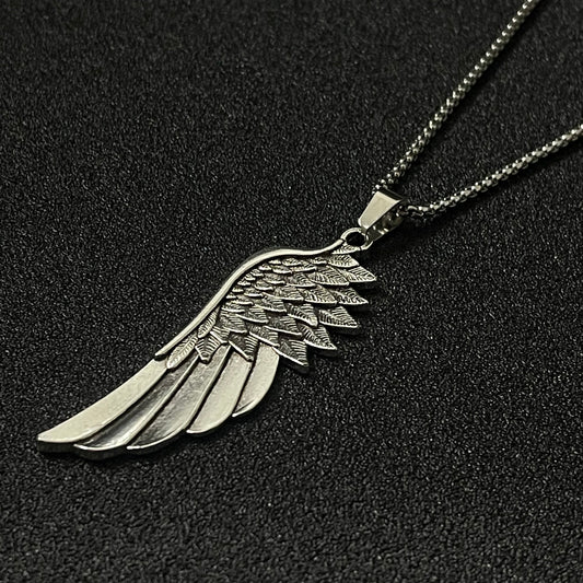 Antique Silver Wings Pendant necklace for men Women In Pakistan