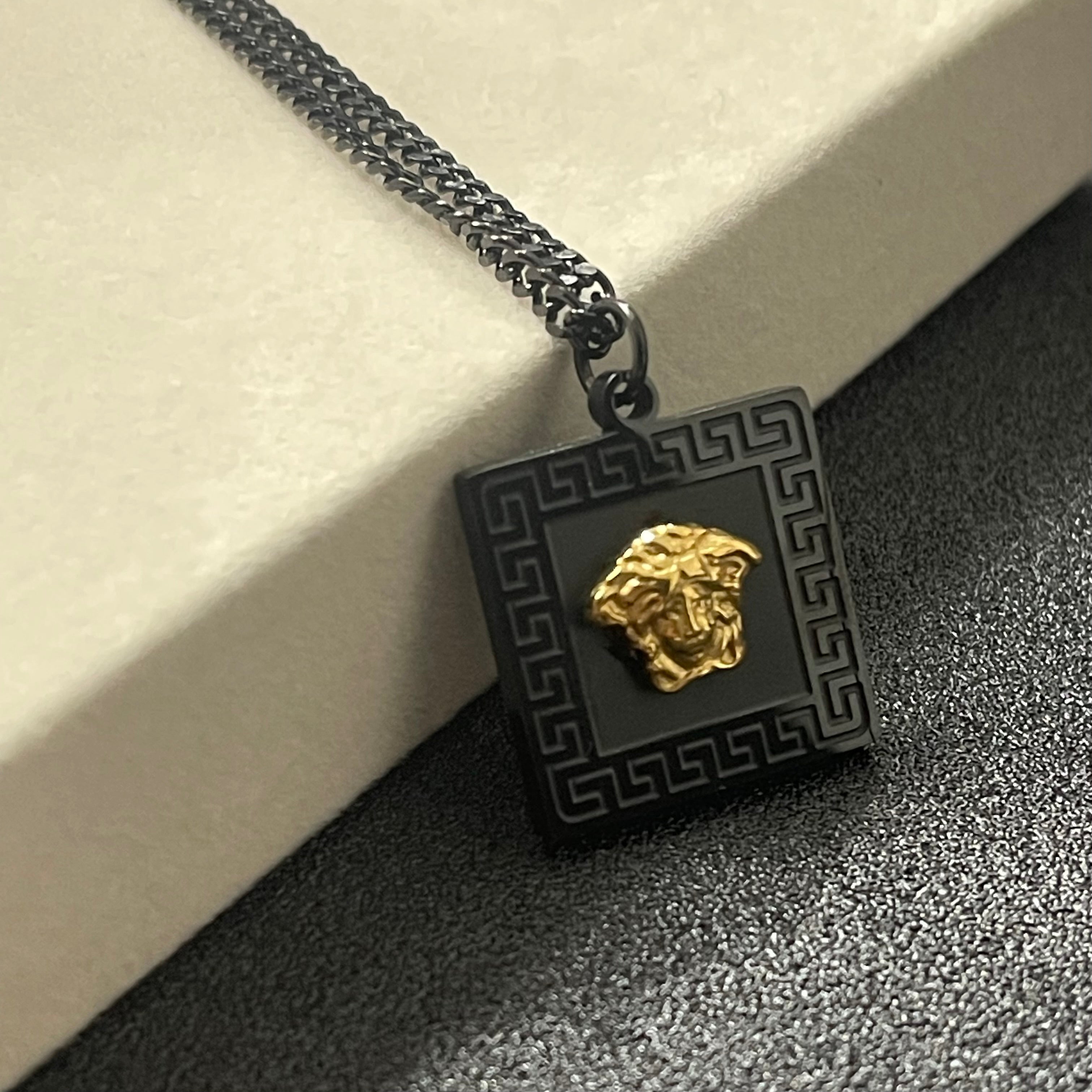 Mens versace medusa on sale necklace