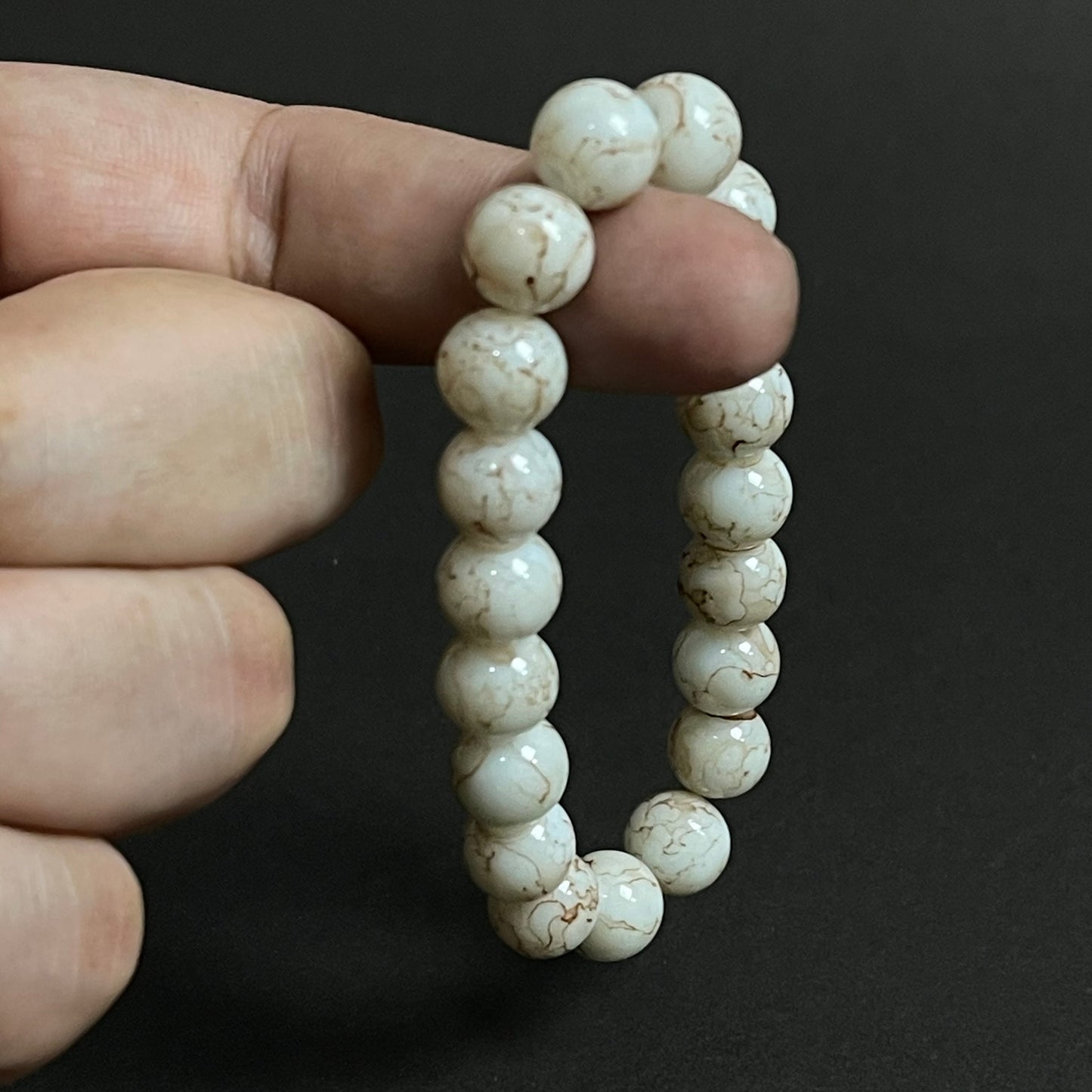 12mm Milky White Agate Beads Bracelet For Men Women