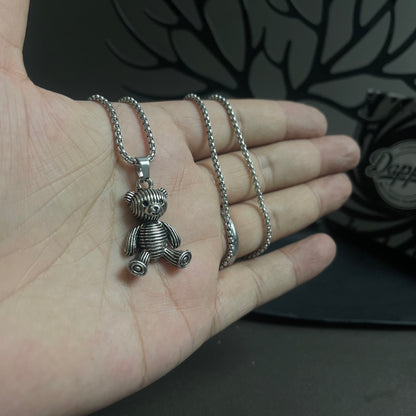 Teddy Bear Pendant Necklace For Men Women