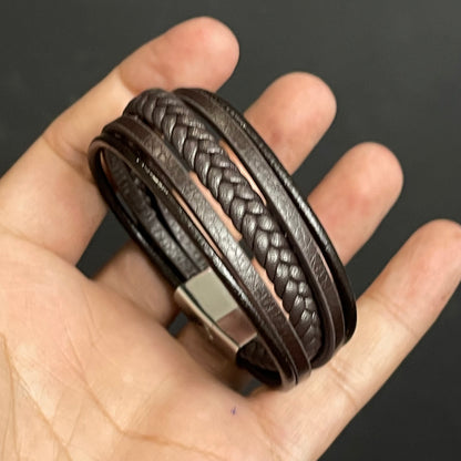 brown leather bracelet for men online in pakistan