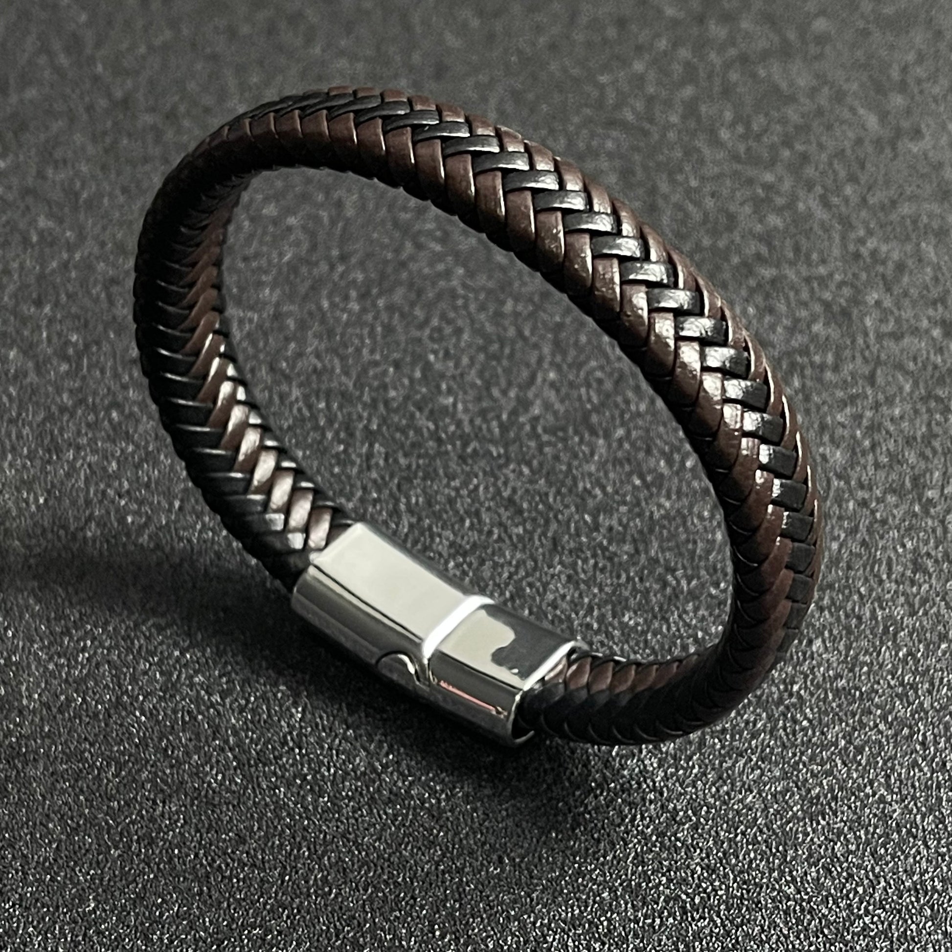 brown and black geniun leather braclet for men online in pakistan