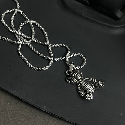 Teddy Bear Pendant Necklace For Men Women