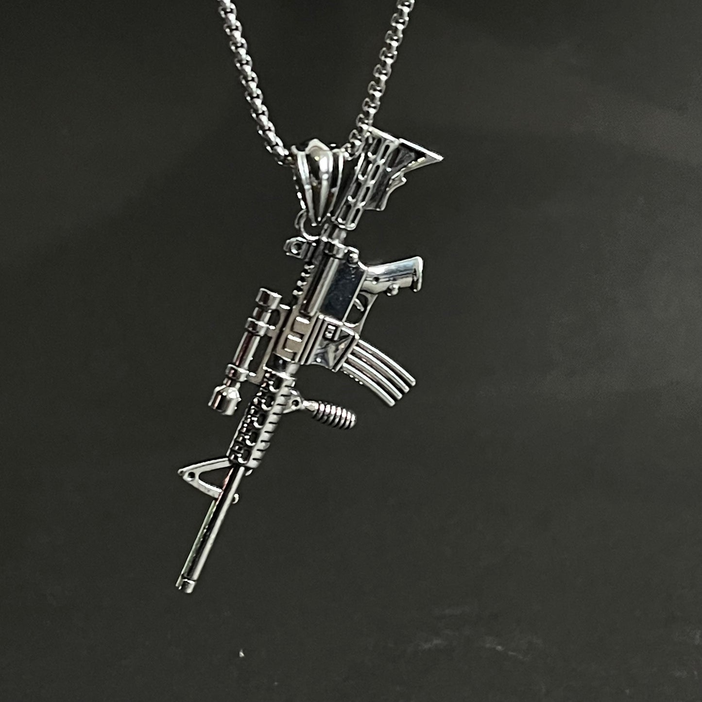 Fashion M4 Carbine Rifle Pendant Necklace For Men in Pakistan