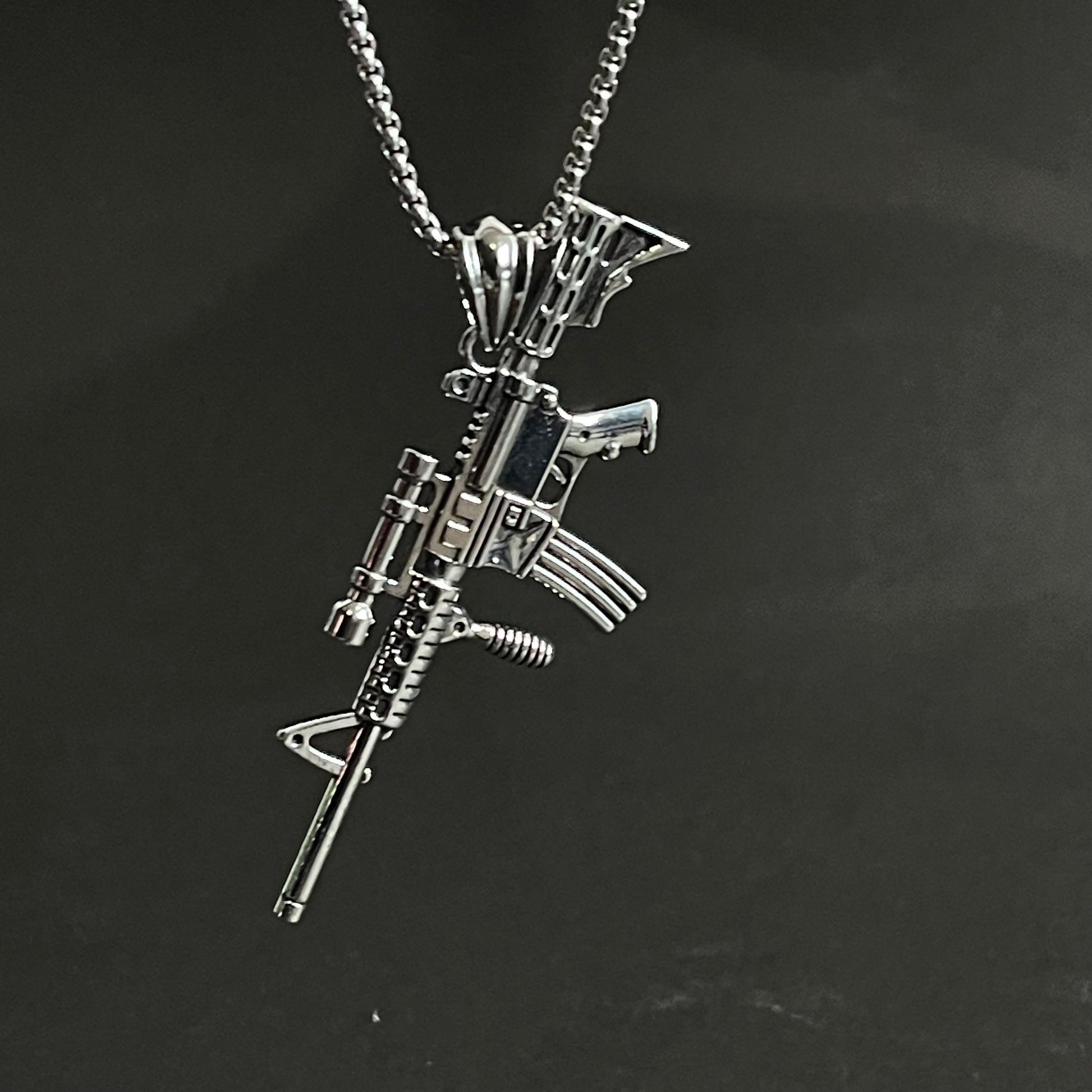 Fashion M4 Carbine Rifle Pendant Necklace For Men in Pakistan