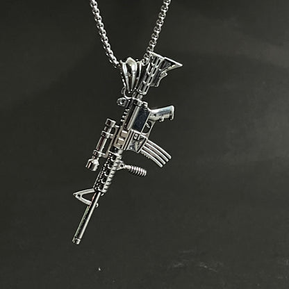 Fashion M4 Carbine Rifle Pendant Necklace For Men in Pakistan