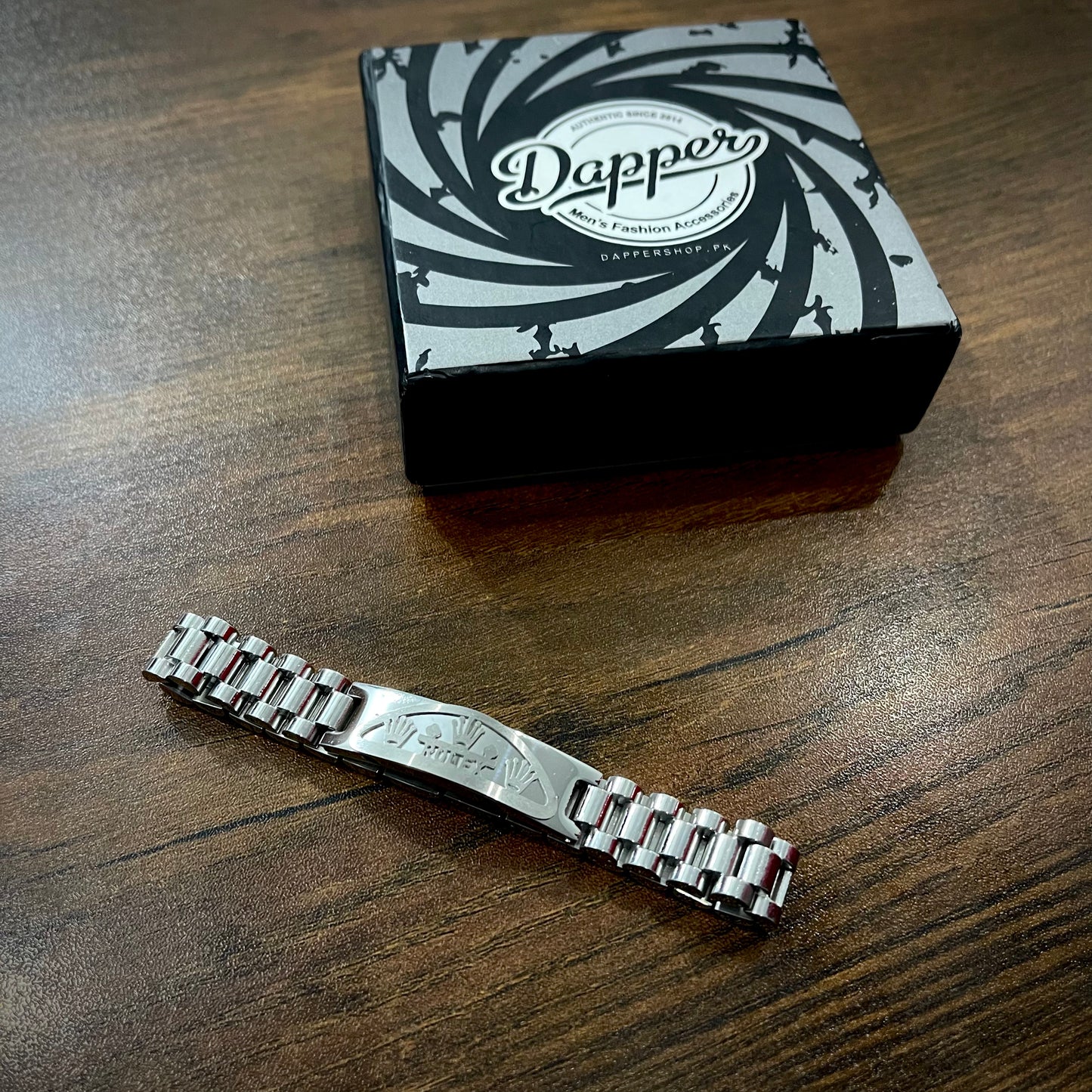 Silver RL-X Crown Jubilee Bracelet for Men