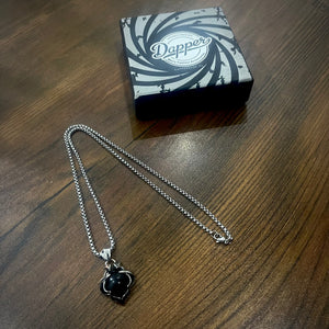 Black Spade Pendant Necklace For Men