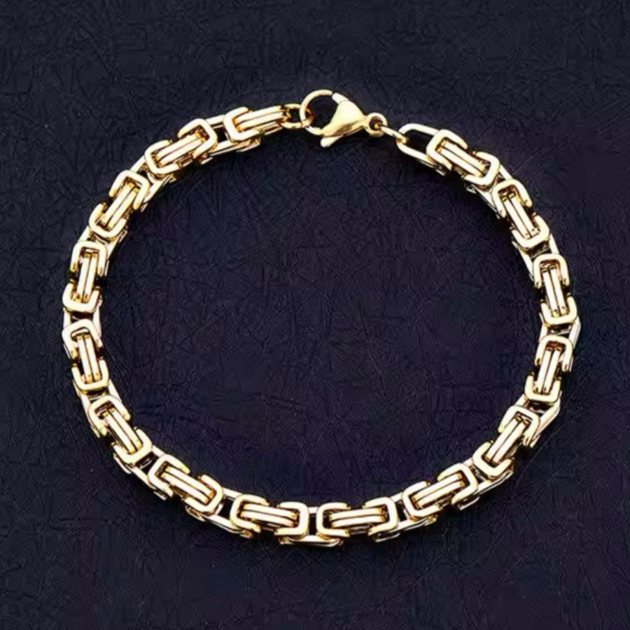 5mm Golden Byzantine Bracelet For Men