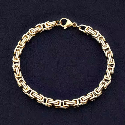 5mm Golden Byzantine Bracelet For Men