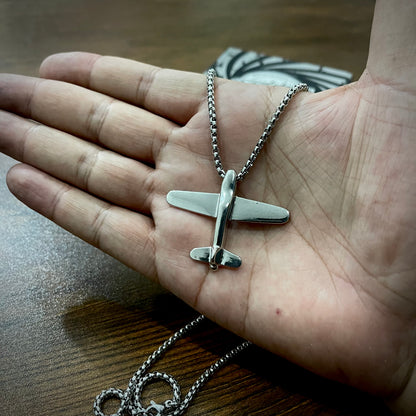 Aeroplane Pendant Necklace For Men