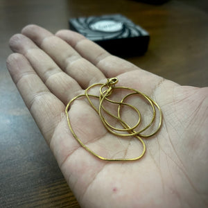 1mm Sleek Golden Round Snake Neck Chain