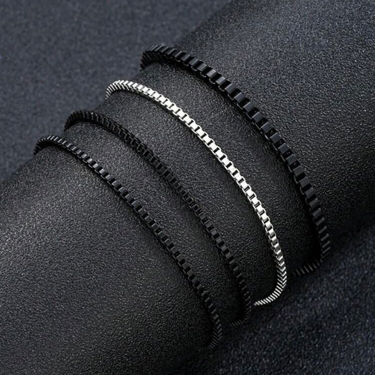 Minimal Box Chain Bracelets For Men (Pack of 4 D2)