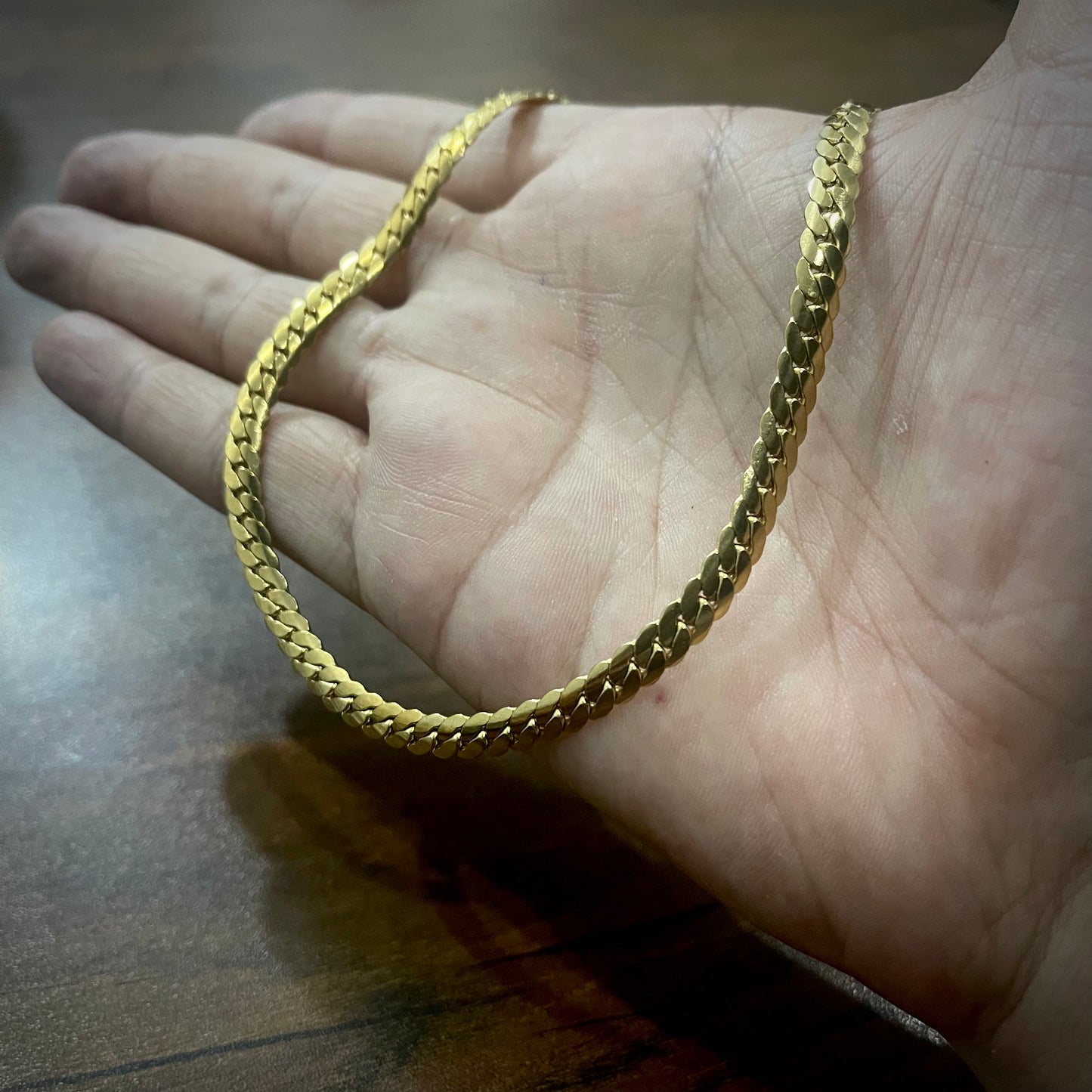 5mm Golden Miami Link Neck Chain For Men