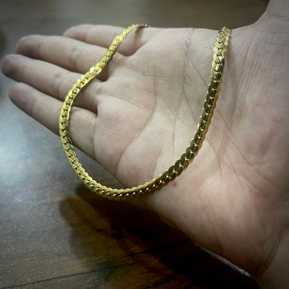 5mm Golden Miami Link Neck Chain For Men