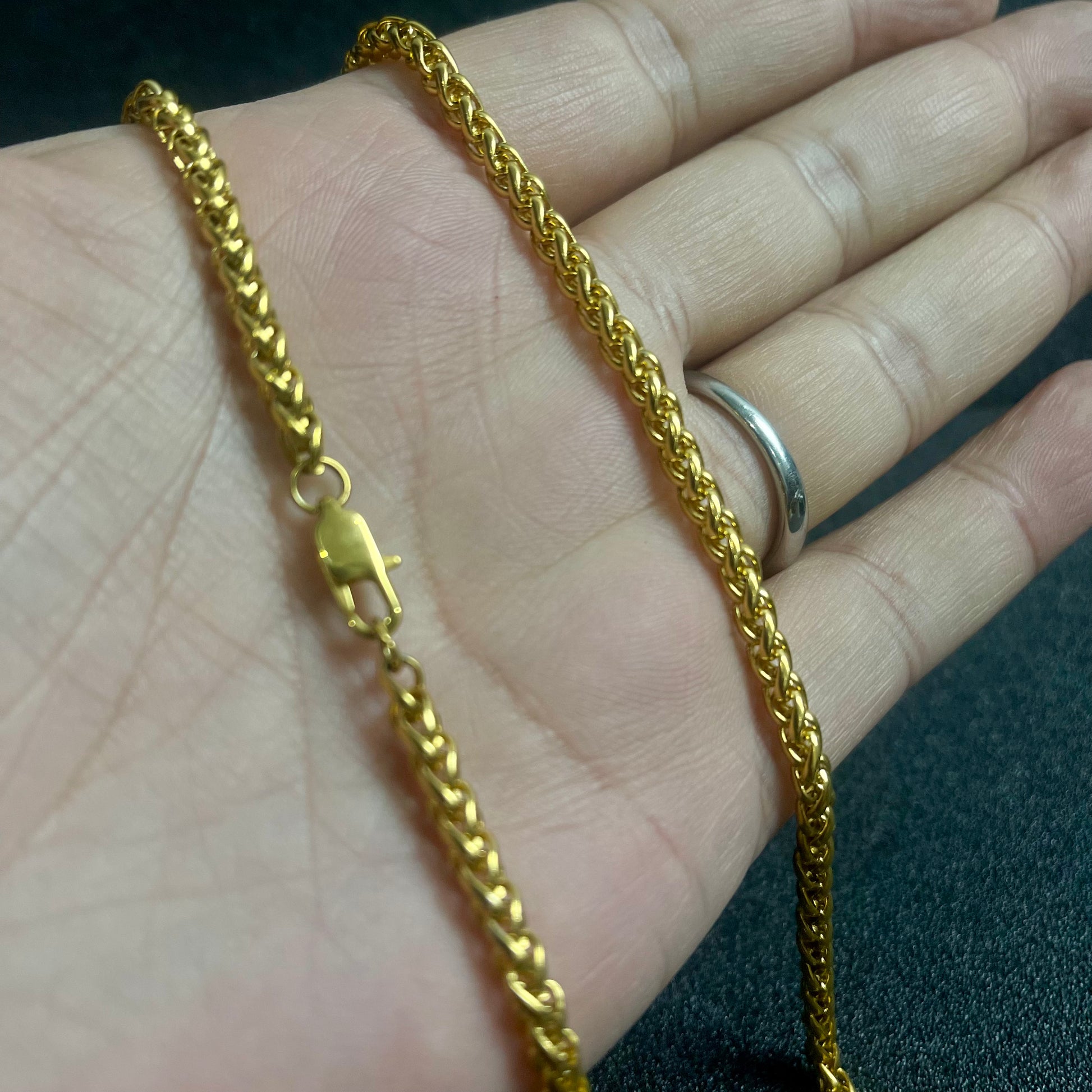 3mm golden wheat keel neck chain price in pakistan