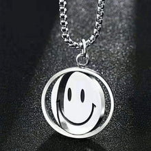 Load image into Gallery viewer, Stainless Steel Smiley Coin Pendant Necklace For Men