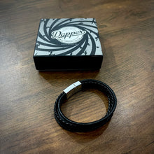 Load image into Gallery viewer, black layered leather bracelet for men boys in pakistan