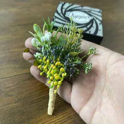 Floral Boutonniere Corsage For Groom's Wedding Dress