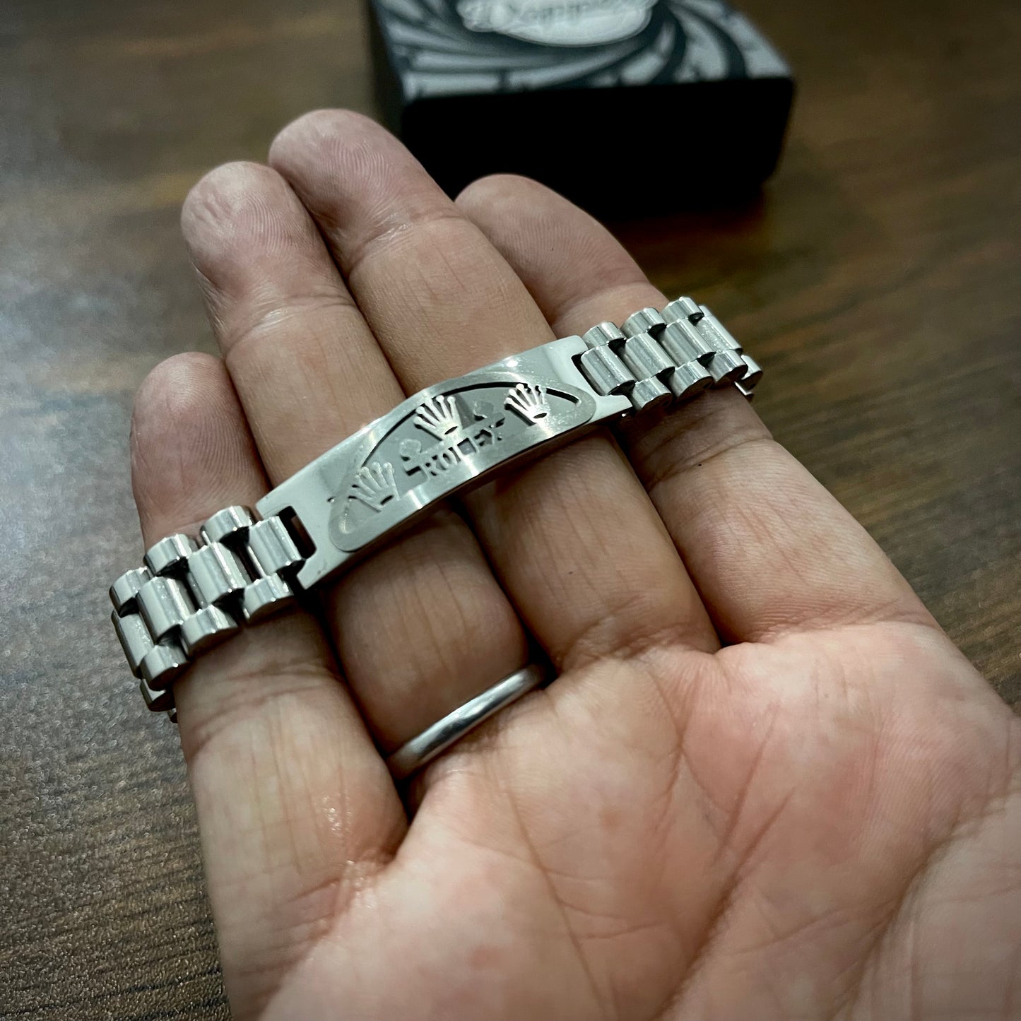 12mm Silver RLX Crown Jubilee Bracelet for Men