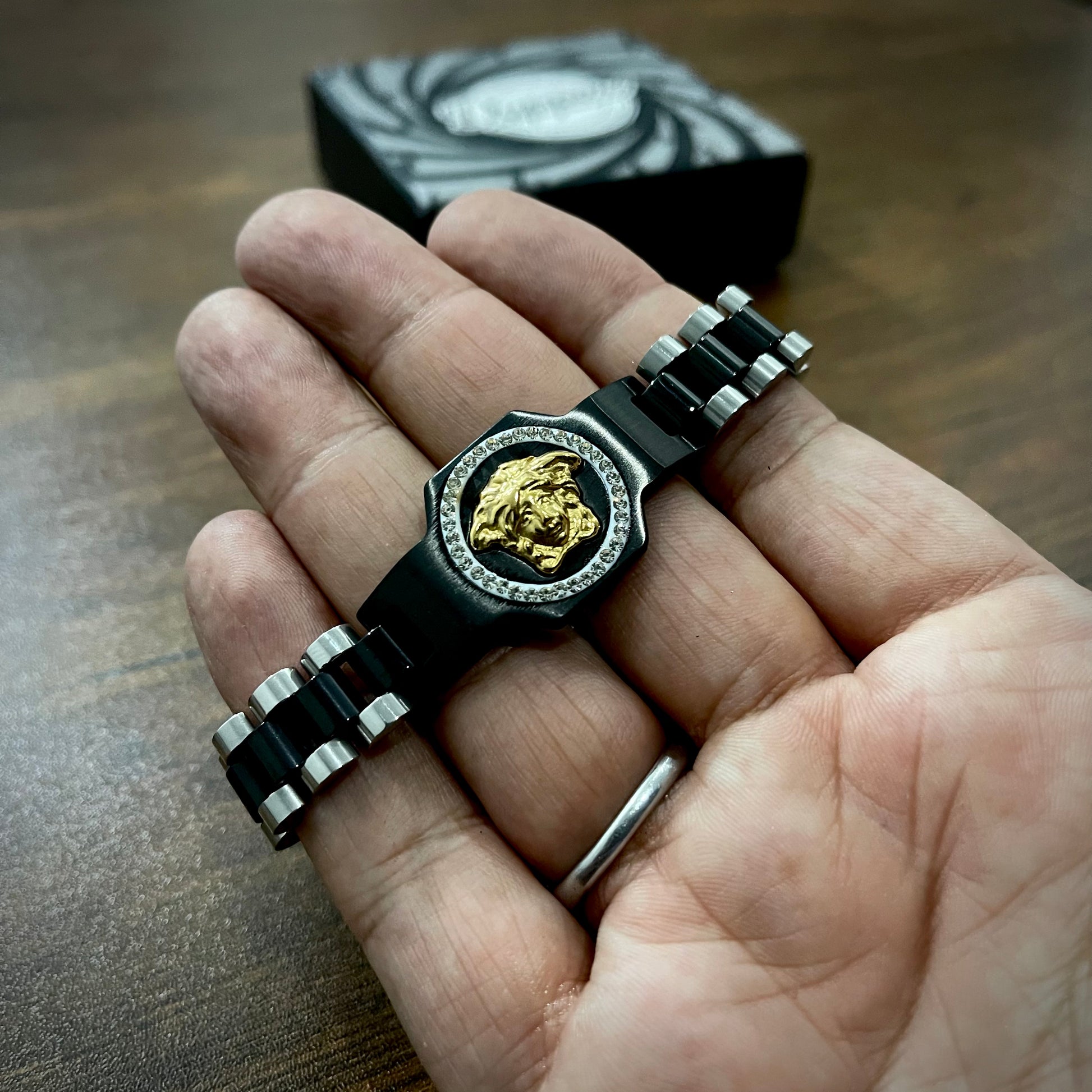 black versace crown jubilee bracelet for men in pakistan