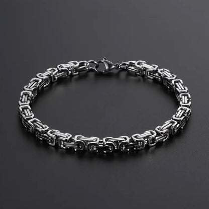 5mm Silver Byzantine Bracelet For Men