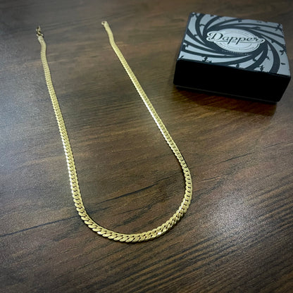 5mm Golden Miami Link Neck Chain For Men