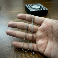 Load image into Gallery viewer, 1mm Sleek Silver Round Snake Neck Chain