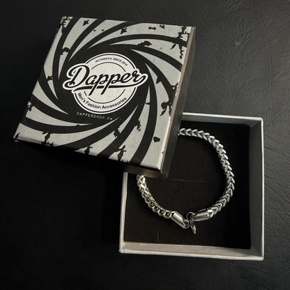 316-Stainless Steel Franco Chain Bracelet – Silver