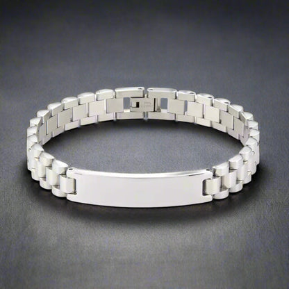 Silver Stainless Steel Jubilee Bracelet for Men