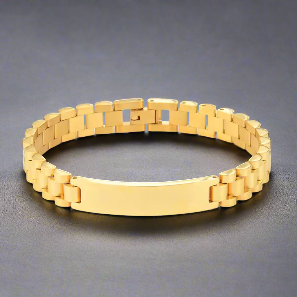 Golden Stainless Steel Jubilee Bracelet for Men
