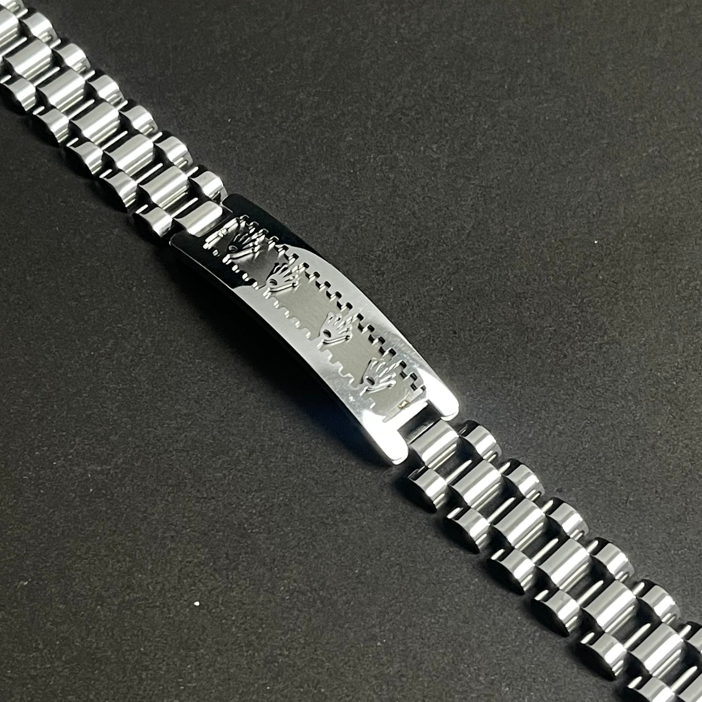 Silver RLX Crown Jubilee Bracelet for Men