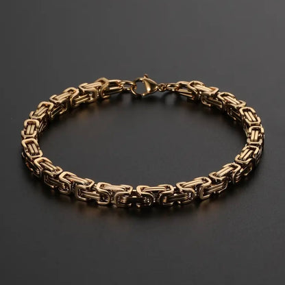 5mm Golden Byzantine Bracelet For Men