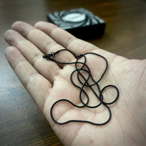 1mm Sleek Black Round Snake Neck Chain