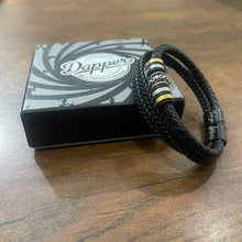 Load image into Gallery viewer, black layered leather bracelet for men online in Pakistan