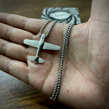 Aeroplane Pendant Necklace For Men