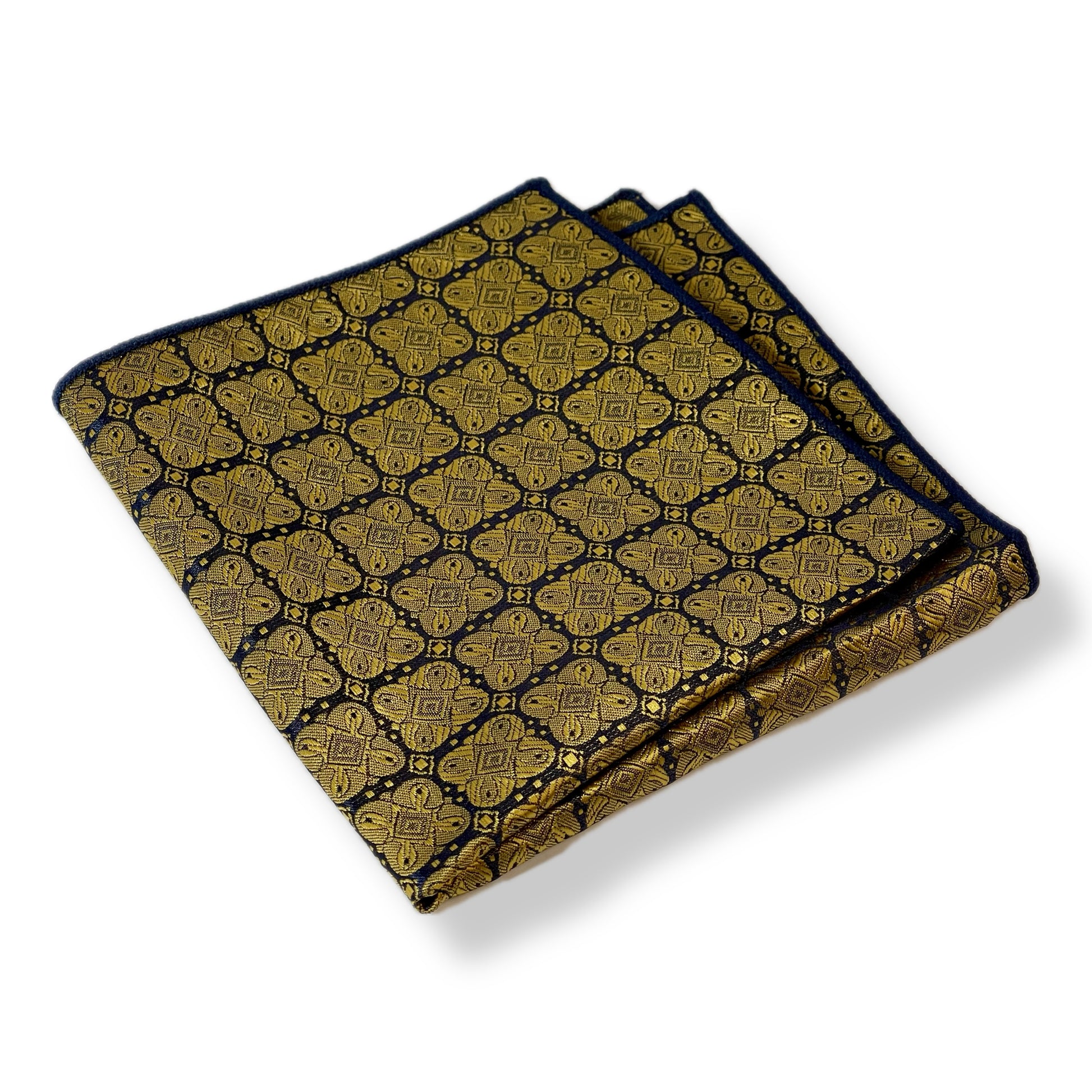 Golden Square Pattern Pocket Square handkerchief online in pakistan
