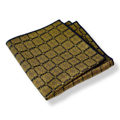 Golden Square Pattern Pocket Square handkerchief online in pakistan