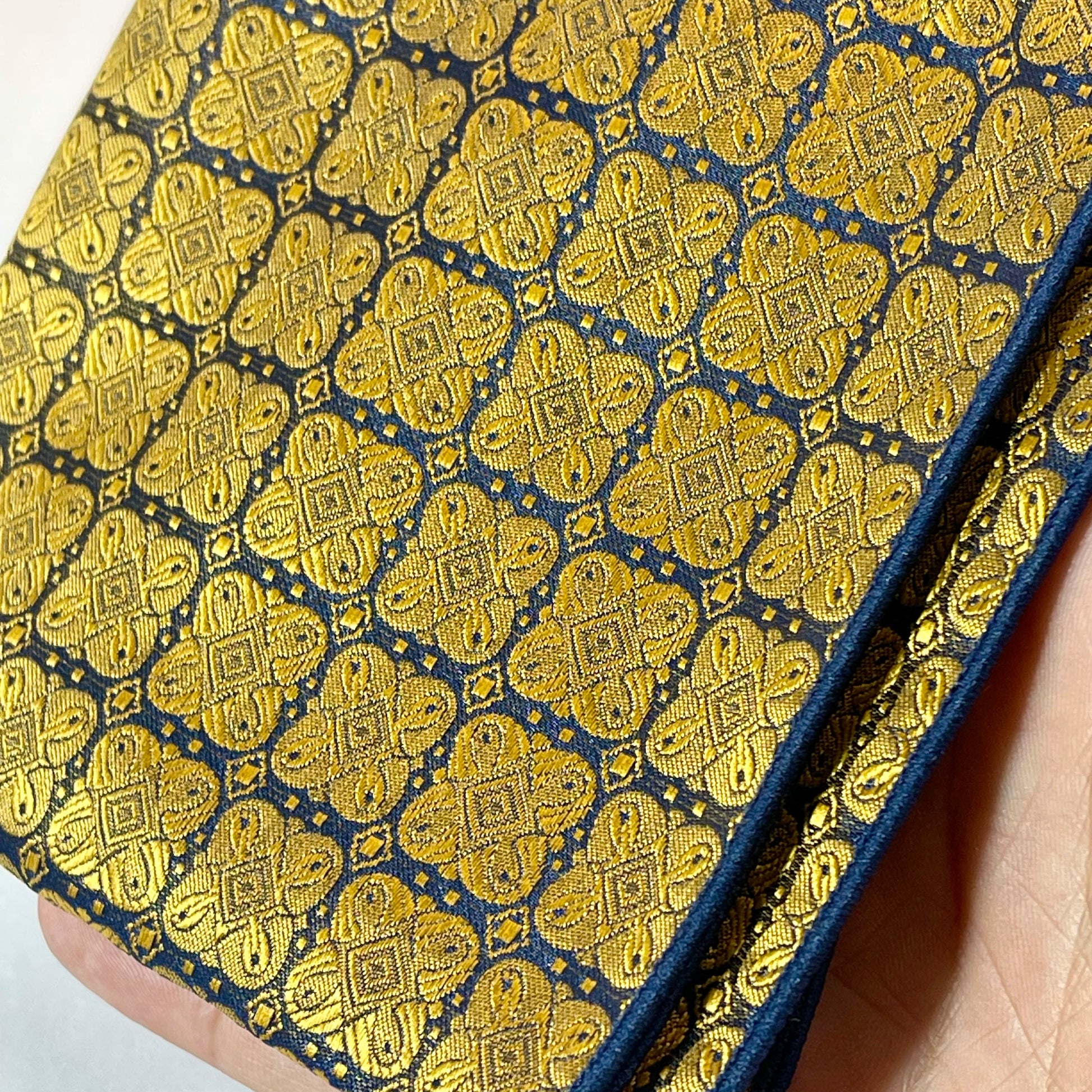 Golden Square Pattern Pocket Square handkerchief online in pakistan