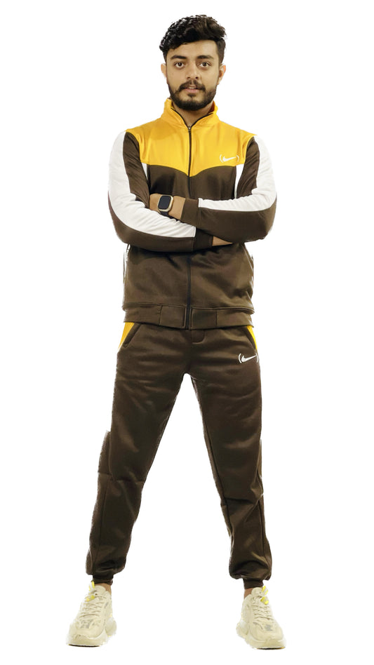 NK Premium Track Suit - Yellow & Army Green