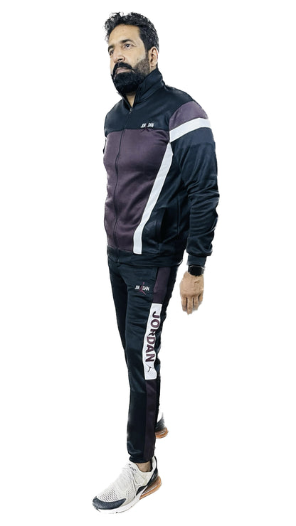 Jordan Air Premium Track Suit - Black & Maroon