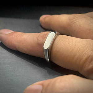 Minimal Italian Silver Ring For Men/Women