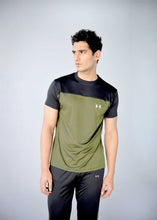 Load image into Gallery viewer, UA Olive Green and Black Summer Dri Fit Track Suit