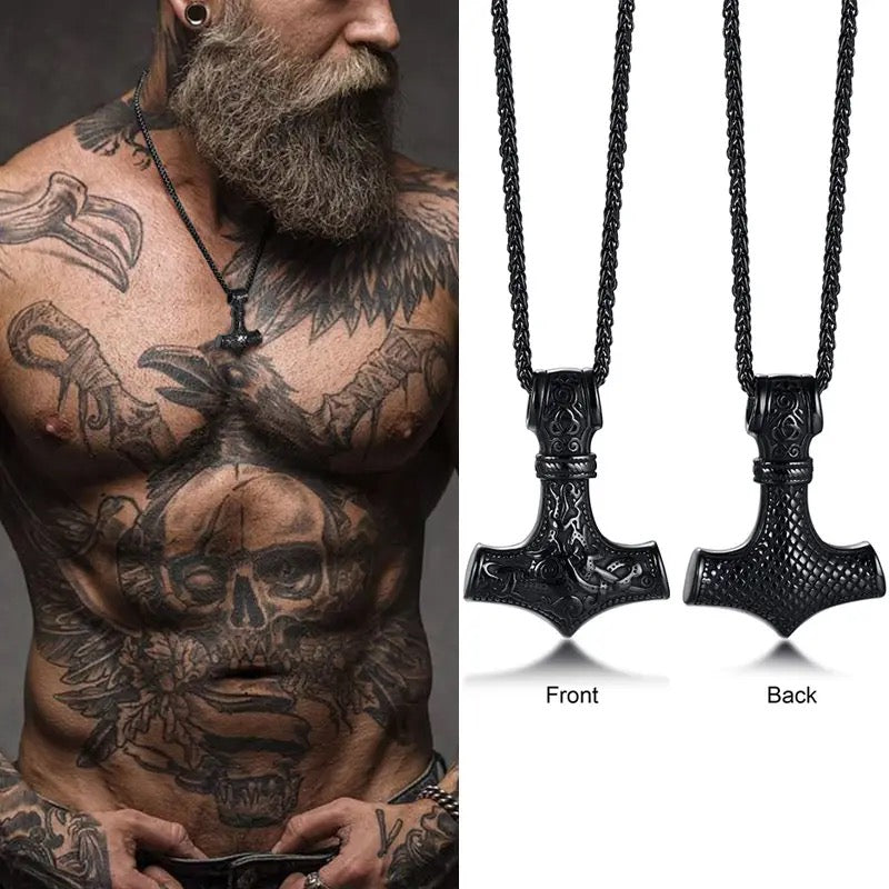 Viking Mjolnir Thor's Hammer Pendant Necklace for Men Online In Pakistan