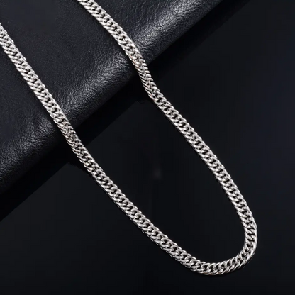 5mm Silver Diamond Cut Cuban Neck Chain