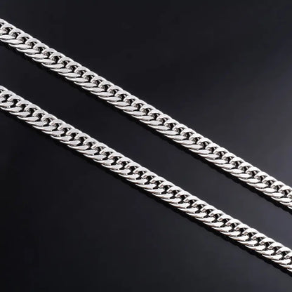 5mm Silver Diamond Cut Cuban Neck Chain