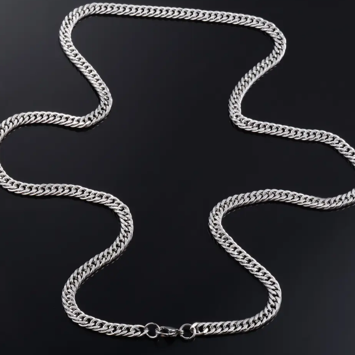 5mm Silver Diamond Cut Cuban Neck Chain