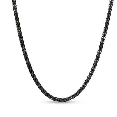 4mm black wheat keel neck chain for men online in pakistan